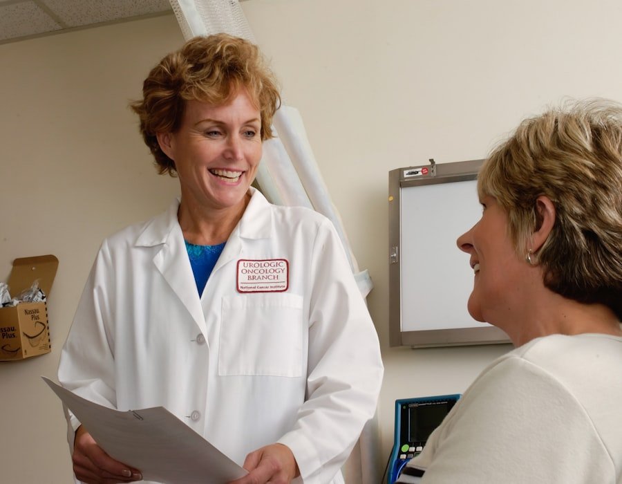 Pediatric clinician with a young patient